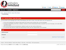 Tablet Screenshot of forum.unihockey-mittelland.ch